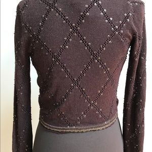Cache Sweaters - Cache Espresso Brown Cropped Shrug Cardigan Cache Sweaters - Cache Espresso Brown Cropped Shrug Cardigan